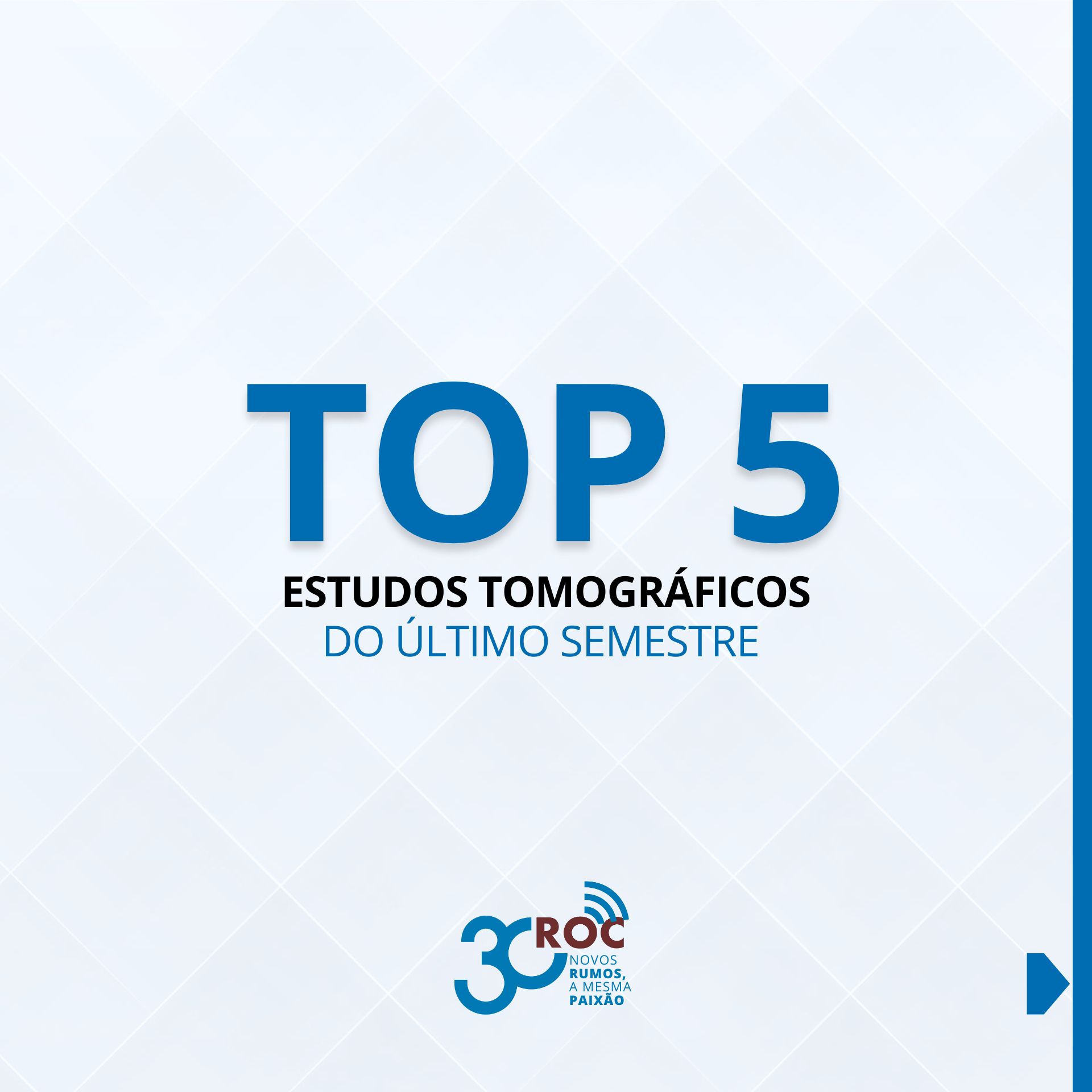Top 5 estudos tomogrÃ¡ficos do Ãºltimo semestre